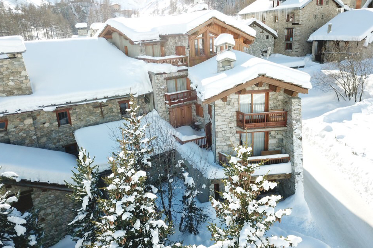 Extérieur hiver chalet Barmaz