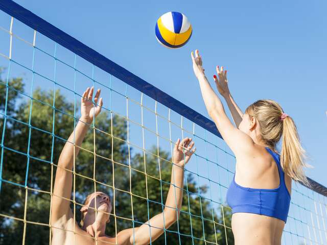 Beach volleyball court